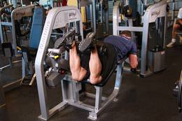 Curl femoral (tumbado): posición final